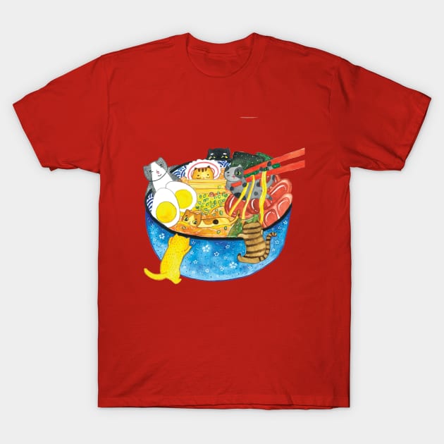 Cat Ramen T-Shirt by jessthechen